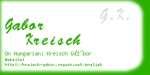 gabor kreisch business card